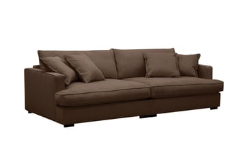 Rossita Lyx 3-personers ekstra dyb sofa i fløjl - Mørkebrun - Møbler - Sofaer - 3 personers sofa