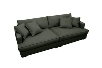 Rossita Lyx 3-personers ekstra dyb sofa i fløjl - Mørkegrøn - Møbler - Sofaer - 3 personers sofa