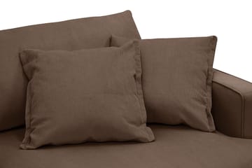 Rossita Lyx 3-personers ekstra dyb sofa i fløjl - Mørkebrun - Møbler - Sofaer - 3 personers sofa
