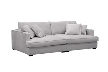 Rossita Lyx 3-personers ekstra dyb sofa i chenille - Trenza 03, Grå Chenille - Møbler - Sofaer - 3 personers sofa