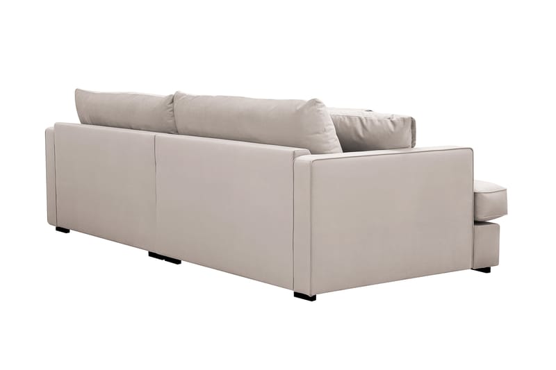 Rossita Lyx 3-personers ekstra dyb sofa i velour - Beige - Møbler - Sofaer - Velour sofaer