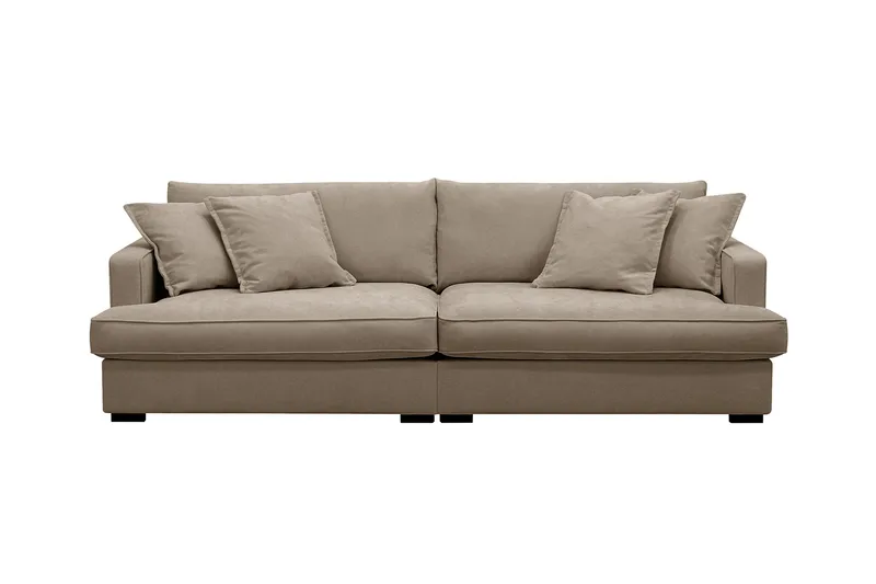 Rossita Lyx 3-personers Ekstra dyb Sofa i Stof - Brun - Møbler - Sofaer - 3 personers sofa
