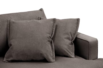 Rossita Lyx 3-personers ekstra dyb sofa i fløjl - Taupe - Møbler - Sofaer - 3 personers sofa