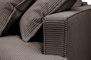 Rossita Lyx 3-personers ekstra dyb sofa i fløjl - Taupe - Møbler - Sofaer - 3 personers sofa