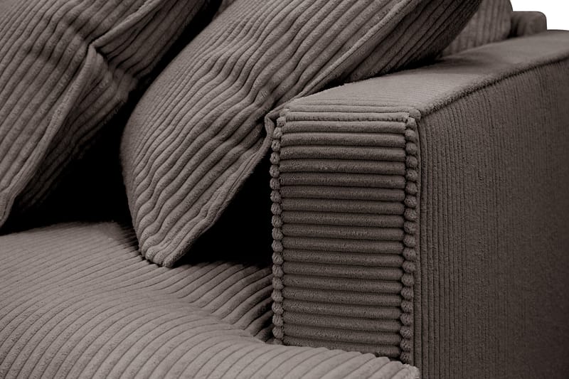 Rossita Lyx 3-personers Ekstra dyb Sofa i Fløjl - Brun - Møbler - Sofaer - 3 personers sofa