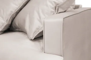 Rossita Lyx 3-personers ekstra dyb sofa i velour - Beige - Møbler - Sofaer - Velour sofaer