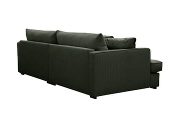 Rossita Lyx 3-personers ekstra dyb sofa i fløjl - Mørkegrøn - Møbler - Sofaer - 3 personers sofa