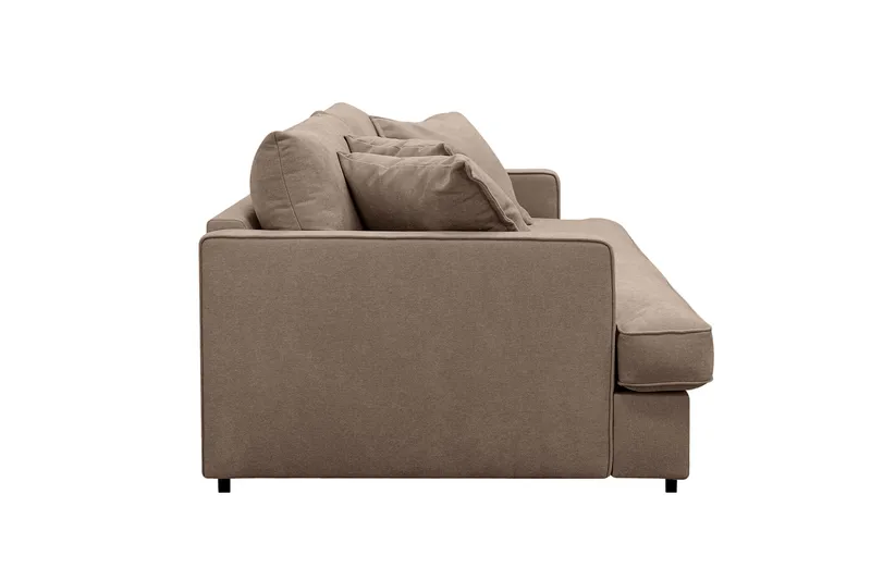 Rossita Lyx 3-personers Ekstra dyb Sofa i Stof - Mørk brun - Møbler - Sofaer - 3 personers sofa