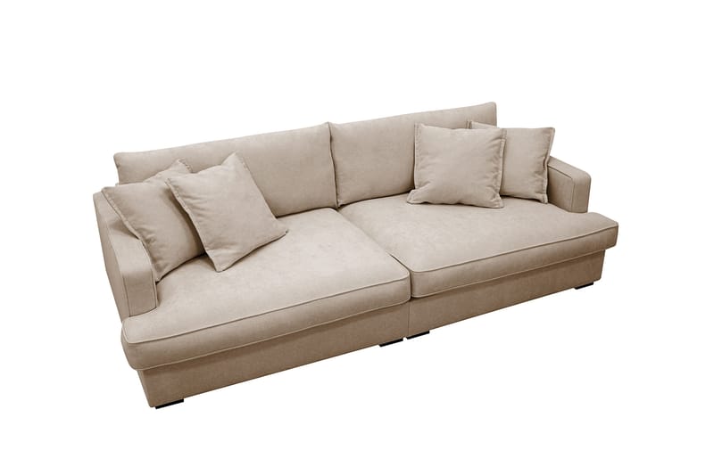 Rossita Lyx 3-personers Ekstra dyb Sofa i Stof - Lys brun - Møbler - Sofaer - 3 personers sofa