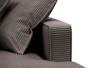 Rossita Lyx 3-personers ekstra dyb sofa i fløjl - Taupe - Møbler - Sofaer - 3 personers sofa
