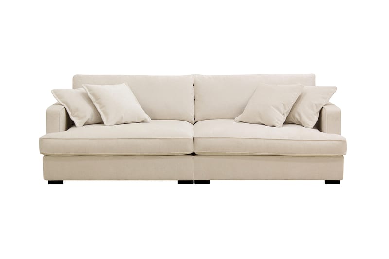 Rossita Lyx 3-personers ekstra dyb sofa i chenille - Beige - Møbler - Sofaer - 3 personers sofa