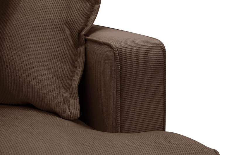 Rossita Lyx 3-personers ekstra dyb sofa i fløjl - Mørkebrun - Møbler - Sofaer - 3 personers sofa