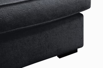 Rossita Lyx 3-personers ekstra dyb sofa i chenille - Trenza 01, Sort Chenille - Møbler - Sofaer - 3 personers sofa