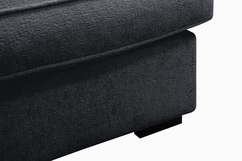 Rossita Lyx 3-personers ekstra dyb sofa i chenille - Sort - Møbler - Sofaer - 3 personers sofa