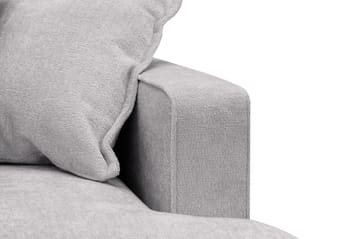 Rossita Lyx 3-personers ekstra dyb sofa i chenille - Trenza 03, Grå Chenille - Møbler - Sofaer - 3 personers sofa