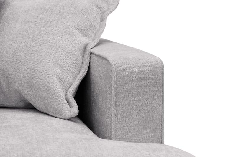 Rossita Lyx 3-personers ekstra dyb sofa i chenille - Grå - Møbler - Sofaer - 3 personers sofa
