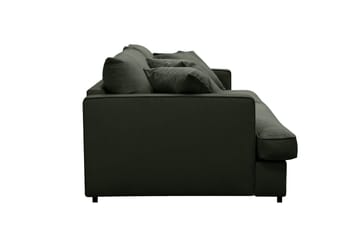 Rossita Lyx 3-personers ekstra dyb sofa i fløjl - Mørkegrøn - Møbler - Sofaer - 3 personers sofa