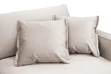 Rossita Lyx 3-personers ekstra dyb sofa i velour - Beige - Møbler - Sofaer - Velour sofaer