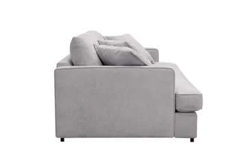 Rossita Lyx 3-personers ekstra dyb sofa i chenille - Trenza 03, Grå Chenille - Møbler - Sofaer - 3 personers sofa