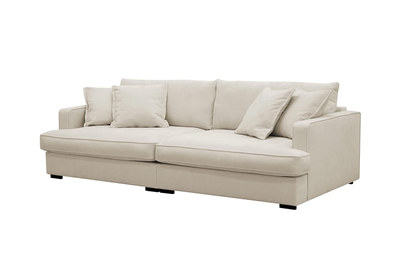 Rossita Lyx 3-personers Ekstra dyb Sofa i Stof - Beige - Møbler - Sofaer - 3 personers sofa