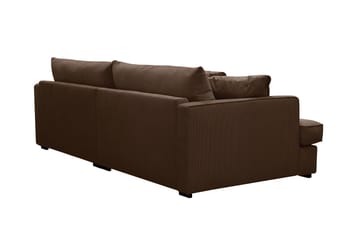 Rossita Lyx 3-personers ekstra dyb sofa i fløjl - Mørkebrun - Møbler - Sofaer - 3 personers sofa