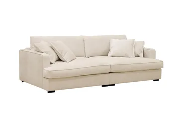 Rossita Lyx 3-personers ekstra dyb sofa i chenille - Trenza 06, Beige Chenille - Møbler - Sofaer - 3 personers sofa