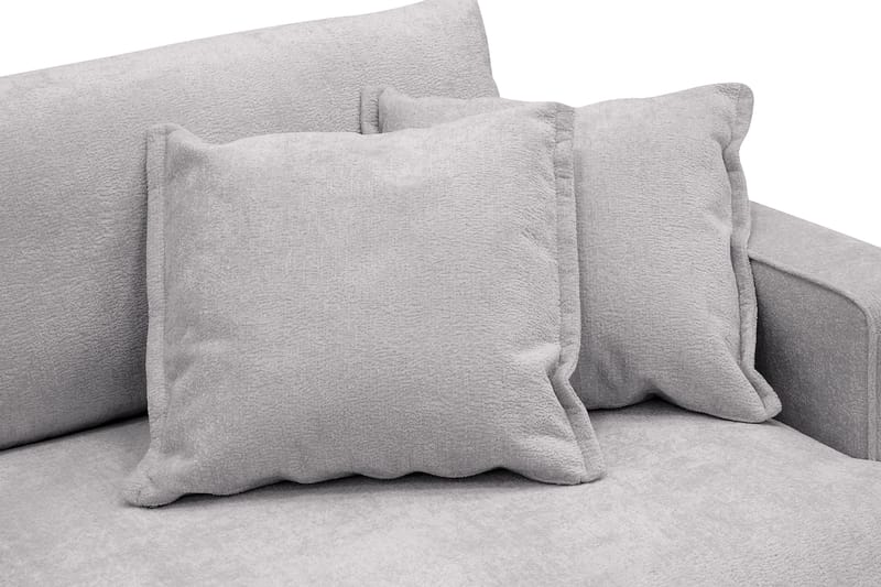 Rossita Lyx 3-personers ekstra dyb sofa i chenille - Grå - Møbler - Sofaer - 3 personers sofa