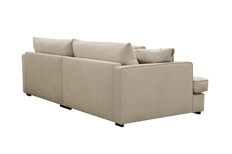Rossita Lyx 3-personers ekstra dyb sofa i fløjl - Creme - Møbler - Sofaer - 3 personers sofa