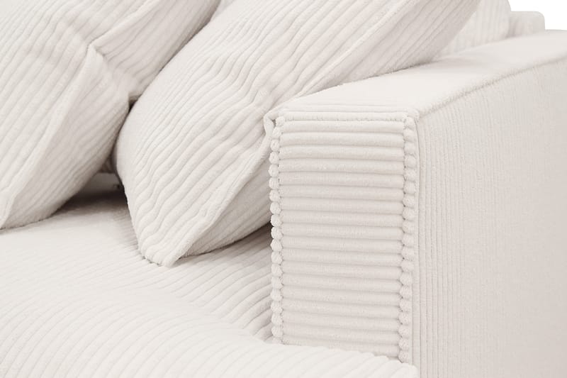 Rossita Lyx 3-personers Ekstra dyb Sofa i Fløjl - Naturhvid - Møbler - Sofaer - 3 personers sofa