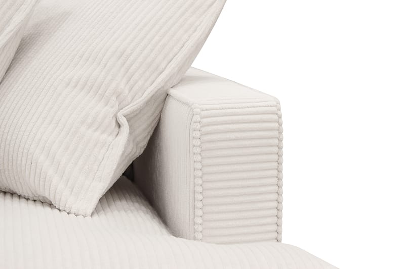Rossita Lyx 3-personers Ekstra dyb Sofa i Fløjl - Naturhvid - Møbler - Sofaer - 3 personers sofa