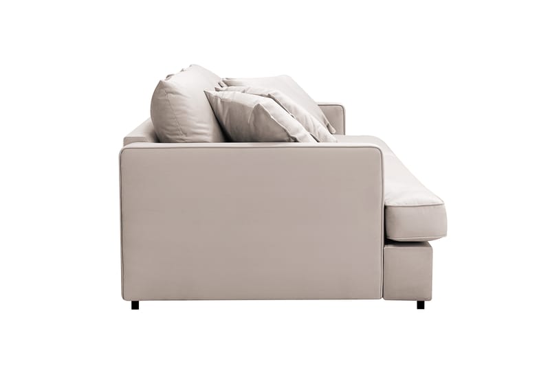 Rossita Lyx 3-personers ekstra dyb sofa i velour - Beige - Møbler - Sofaer - Velour sofaer