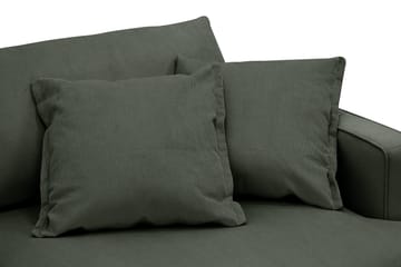 Rossita Lyx 3-personers ekstra dyb sofa i fløjl - Mørkegrøn - Møbler - Sofaer - 3 personers sofa