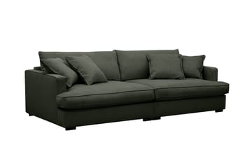 Rossita Lyx 3-personers ekstra dyb sofa i fløjl - Mørkegrøn - Møbler - Sofaer - 3 personers sofa