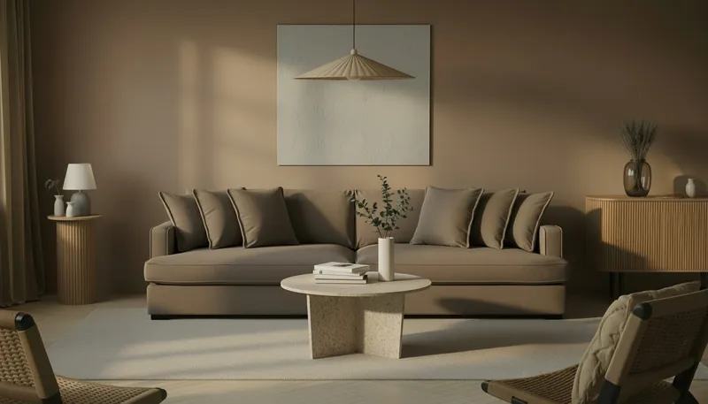 Rossita Lyx 4-personers Ekstra Dyb Sofa i Stof - Brun - Møbler - Sofaer - 4 personers sofa