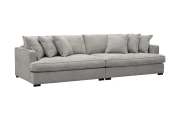 Rossita Lyx 4-personers Ekstra Dyb Sofa i Chenille - Lysegrå - Møbler - Sofaer - 4 personers sofa