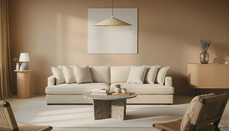 Rossita Lyx 4-personers Ekstra Dyb Sofa i Stof - Beige - Møbler - Sofaer - 4 personers sofa