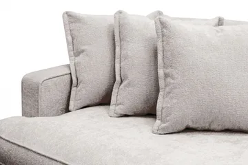 Rossita Lyx 4-personers Ekstra Dyb Sofa i Chenille - Trenza 08, Grå/Brun Chenille - Møbler - Sofaer - 4 personers sofa