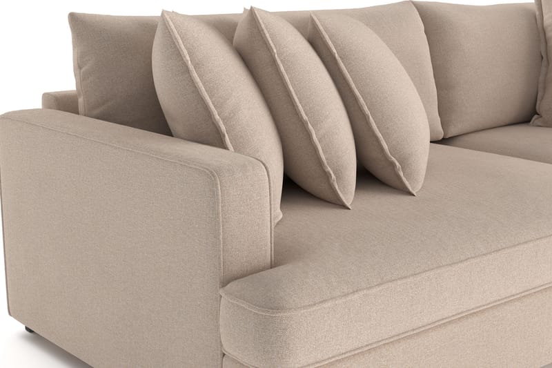 Rossita Lyx 4-personers Ekstra Dyb Sofa i Stof - Beige - Møbler - Sofaer - 4 personers sofa