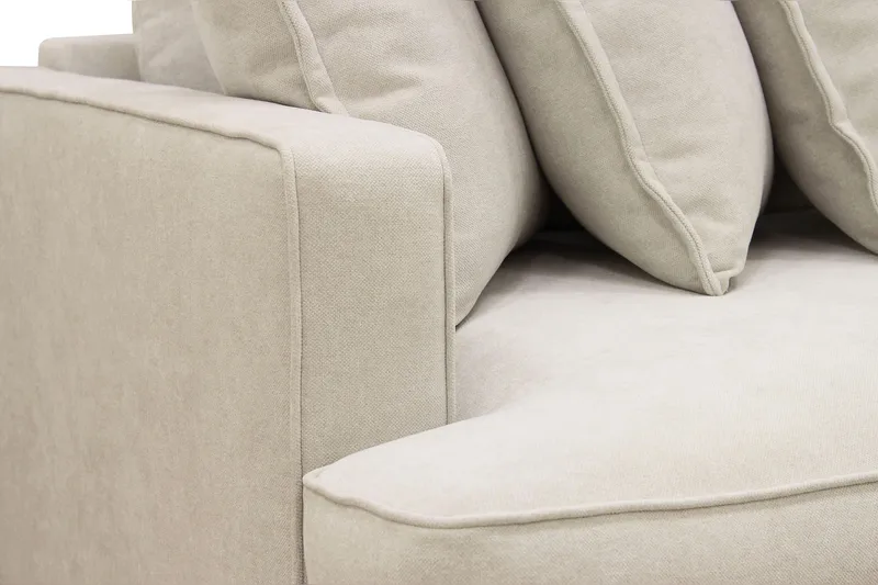 Rossita Lyx 4-personers Ekstra Dyb Sofa i Stof - Beige - Møbler - Sofaer - 4 personers sofa