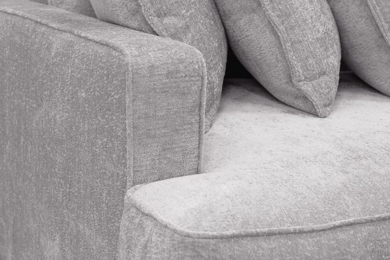 Rossita Lyx 4-personers Ekstra Dyb Sofa i Chenille - Grå - Møbler - Sofaer - 4 personers sofa