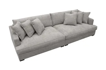 Rossita Lyx 4-personers Ekstra Dyb Sofa i Chenille - Lysegrå - Møbler - Sofaer - 4 personers sofa