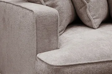Rossita Lyx 4-personers Ekstra Dyb Sofa i Chenille - Trenza 08, Grå/Brun Chenille - Møbler - Sofaer - 4 personers sofa