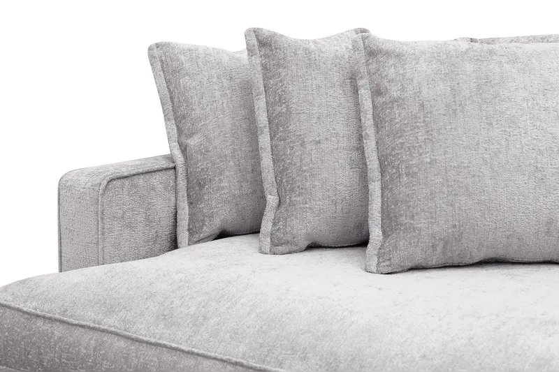 Rossita Lyx 4-personers Ekstra Dyb Sofa i Chenille - Grå - Møbler - Sofaer - 4 personers sofa