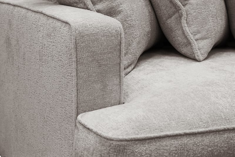 Rossita Lyx 4-personers Ekstra Dyb Sofa i Chenille - Grå / Brun - Møbler - Sofaer - 4 personers sofa