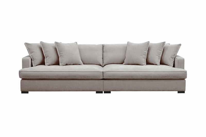 Rossita Lyx 4-personers Ekstra Dyb Sofa i Chenille - Grå / Brun - Møbler - Sofaer - 4 personers sofa