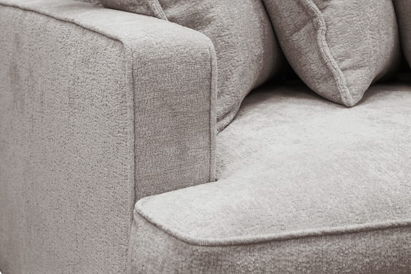 Rossita Lyx 4-personers Ekstra Dyb Sofa i Chenille - Grå / Brun - Møbler - Sofaer - 4 personers sofa