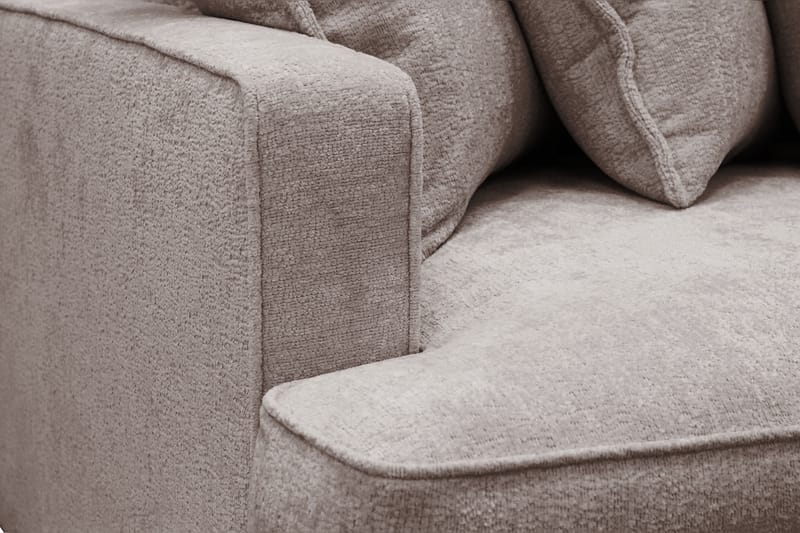 Rossita Lyx 4-personers Ekstra Dyb Sofa i Chenille - Grå / Brun - Møbler - Sofaer - 4 personers sofa