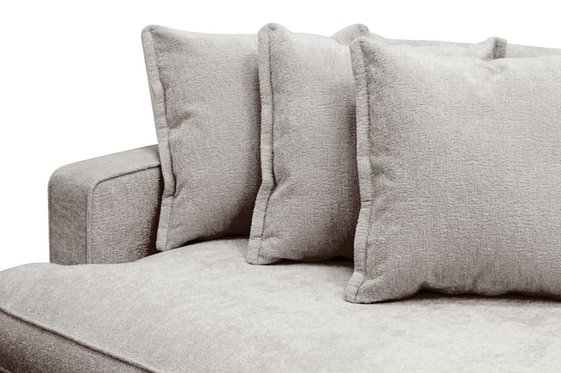 Rossita Lyx 4-personers Ekstra Dyb Sofa i Chenille - Grå / Brun - Møbler - Sofaer - 4 personers sofa