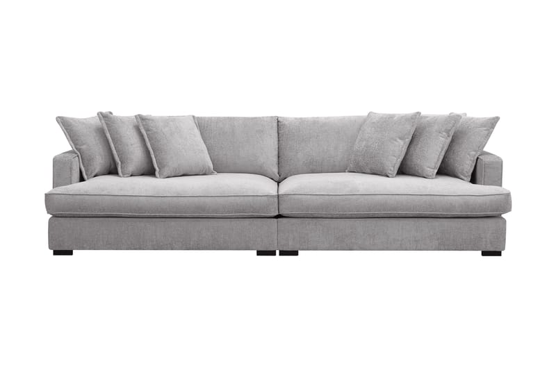 Rossita Lyx 4-personers Ekstra Dyb Sofa i Chenille - Grå - Møbler - Sofaer - 4 personers sofa