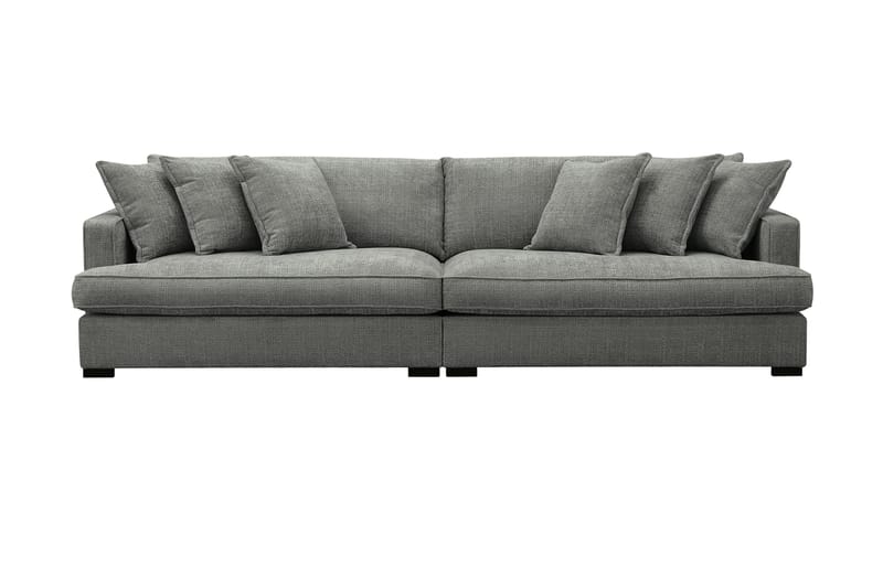 Rossita Lyx 4-personers Ekstra Dyb Sofa i Chenille - Grå - Møbler - Sofaer - 4 personers sofa